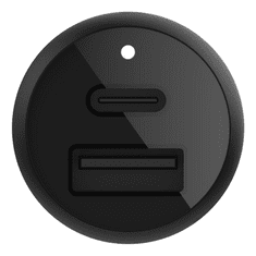 Belkin Boost Charge 30W USB-C PD + USB-A autós töltő fekete (F7U100btBLK) (F7U100btBLK)