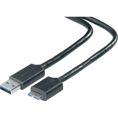 Belkin Pro micro USB 3.0 USB kábel 1,8 M USB A Micro-USB B Fekete (F3U166CP1.8M)