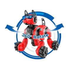 BigBuy Driftelő távirányítós robot kutya - kerekeken guruló robot házikedvenc 360°-os forgással (BBJ)