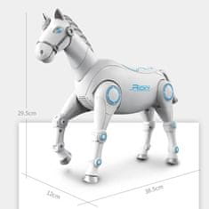 BigBuy Ricky a sétáló, nyerítő, táncoló és zenélő robot ló - okos játék ló távirányítóval - fehér - 39 x 30 x 12 cm (BBLPJ)