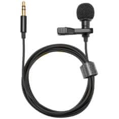 BigBuy Ingre csíptethető mikrofon videókonferenciákhoz, forgatásokhoz - 1,5 m hosszú kábel, 3,5 mm jack csatlakozó (BBD)