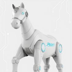 BigBuy Ricky a sétáló, nyerítő, táncoló és zenélő robot ló - okos játék ló távirányítóval - fehér - 39 x 30 x 12 cm (BBLPJ)