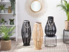 Beliani Fekete bambuszlámpás 72 cm TAHITI
