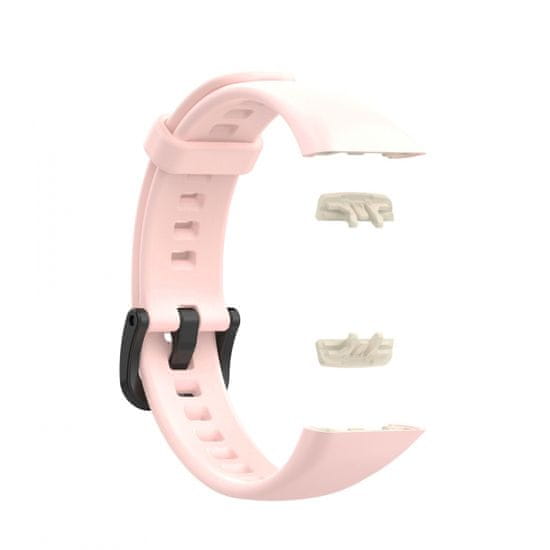 BStrap Silicone szíj Honor Band 6 / Huawei Band 6, sand pink