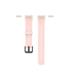 BStrap Silicone szíj Honor Band 6 / Huawei Band 6, sand pink