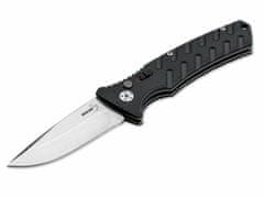 Böker Plus 01BO400 Strike DropPoint Fekete automata kés 8,5 cm, fekete, Stonewash, acél, alumínium