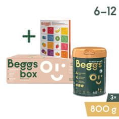 Beggs 2 hozzátápláló tápszer 2,4 kg (3x800 g), doboz+ pexeso
