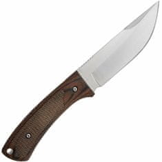 Fox Knives FOX kések BF-741 BLACK FOX COMPANION vadászkés 11 cm, Pakka fa, bőr tok