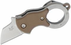 Fox Knives FOX kések FX-536 CB MINI-TA Coyote Brown kis zsebkés - karambit 2,5 cm, barna, FRN