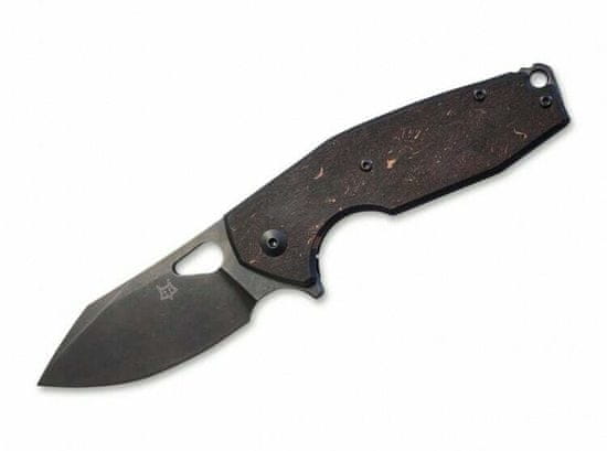 Fox Knives FOX kések FX-527 CF YARU zsebkés 7 cm, Stonewash, szénszálas, titán