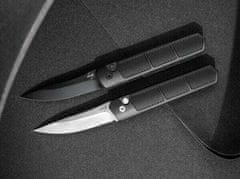 Böker Plus 01BO473 Kwaiken Grip Auto automata kés 8,5 cm, fekete, alumínium, klipsz