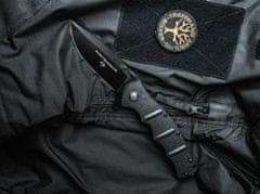 Böker Plus 01KAL105 AK101 2.0 zsebes taktikai kés 10,3 cm, teljesen fekete, szintetikus, üvegtörő