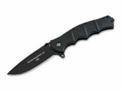 Böker Plus 01KAL105 AK101 2.0 zsebes taktikai kés 10,3 cm, teljesen fekete, szintetikus, üvegtörő