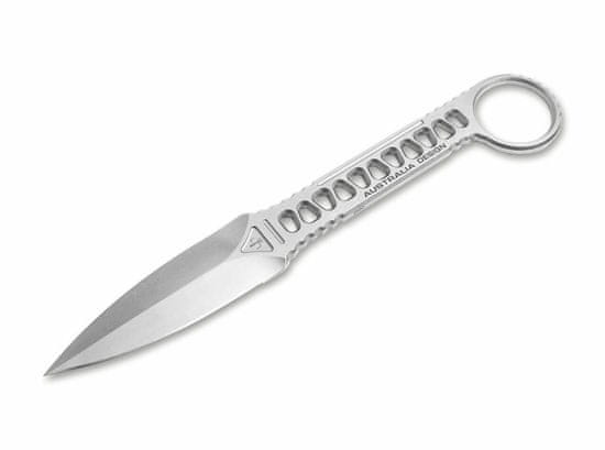 Böker Plus 02BO070 Voodoo kés - tőr 8,5 cm, acél, Stonewash, kydex hüvely, öv adapter