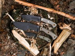 Böker Plus 02BO076 Micro Tracker bushcraft kés 9 cm, fekete, barna, Micarta, Kydex hüvely, adapter