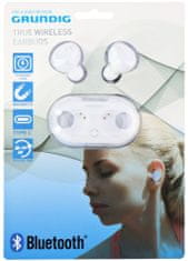 GRUNDIG Vezeték nélküli fülhallgató töltővel fehérED-217397bila