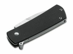 Böker Plus 01BO361 Shamsher automata kés 5 cm, fekete, G10, nylon hüvely
