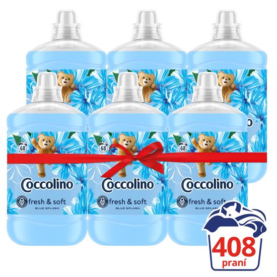 Coccolino Blue Splash ruhaöblítő, 10,2l (408 mosási adag)