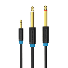 BACBH audio kábel 2 M 3.5mm 2 x 6.35mm Fekete (BACBH)