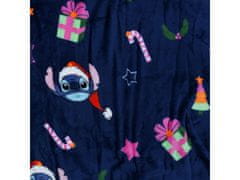 sarcia.eu DISNEY Stitch sötétkék díszpaplan/takaró, karácsonyi takaró 175x215 cm