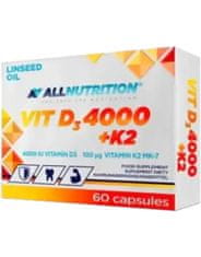 AllNutrition Vit D3 4000 + K2 Linseed oil 60 kapszula