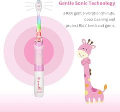 Dexxer Gyermek LED elektromos sonic fogkefe rózsaszín + tartozékok