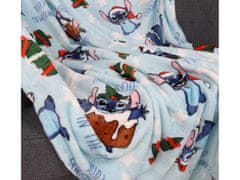 sarcia.eu DISNEY Stitch Kék takaró/terülő, karácsonyi takaró 120x150 cm OEKO-TEX