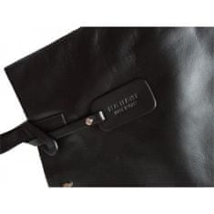 Vera Pelle Kézitáskák na co dzień fekete Shopper Bag Genuine Leather A4