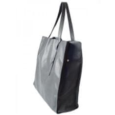 Vera Pelle Kézitáskák na co dzień szürke Shopper Bag Genuine Leather A4