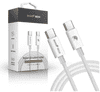 RhinoTech Kábel nejlonfonattal USB-C-USB-C 60W 1M RTACC384, fehér
