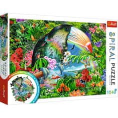 Trefl Spirál puzzle Trópusi állatok 1040 darab