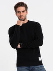 OMBRE Férfi klasszikus pulóver Avawr fekete S