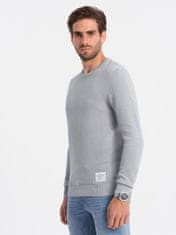 OMBRE Férfi klasszikus pulóver Avawr világos szürke S