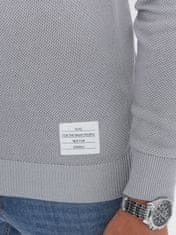 OMBRE Férfi klasszikus pulóver Avawr világos szürke S