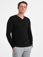 OMBRE Férfi klasszikus pulóver Launcebuz fekete S
