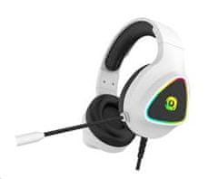 Canyon Gaming Headset Shadder GH-6, RGB háttérvilágítás, USB + 3,5 mm-es jack, 2 m kábel, fehér színű