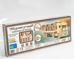 Wooden city 3D puzzle Szupergyors autó szállító teherautó