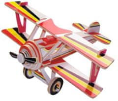 WOODEN TOY, WCK 3D puzzle Biplane Nieuport színes kétfedelű repülőgép