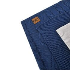 EKO kasmír takaró bársony béléssel Jeans 100x80 cm