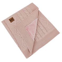 EKO kasmír takaró velúr béléssel Rózsaszín rózsaszín 100x80 cm
