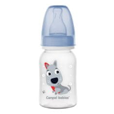 Canpol babies nyomtatott palack CUTE ANIMALS 120ml - kék