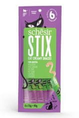Schesir Cat treat Stix folyékony snack kacsa 6x15g