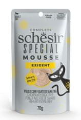 Schesir Cat pocket Special Mousse Exigent csirke/máj70g