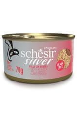 Schesir Cat Cons. Senior Teljes értékű eledel csirke/kacsa 70g