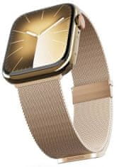 EPICO Milanese+ szíj az Apple Watch 42/44/45/49mm-es órájához - arany színű