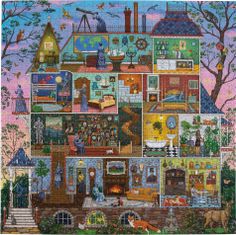 eeBoo Alkimista háza négyzet alakú puzzle 1000 darab