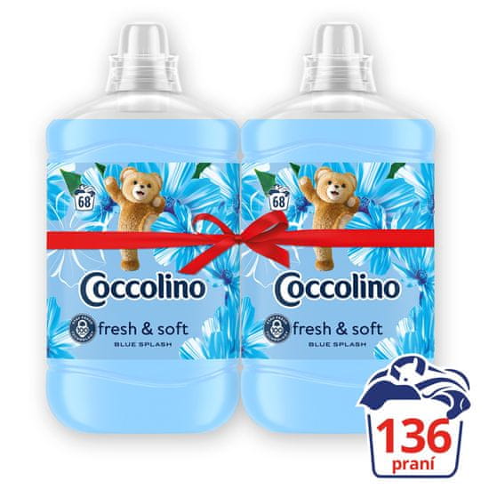 Coccolino blue Splash 2x1,7L (136 mosás adag)