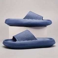 Habból készült csúszásmentes papucs, kék papucs, kényelmes ortopéd papucs, modern flip flop papucs, 38/39-es méret | FLIPSY 