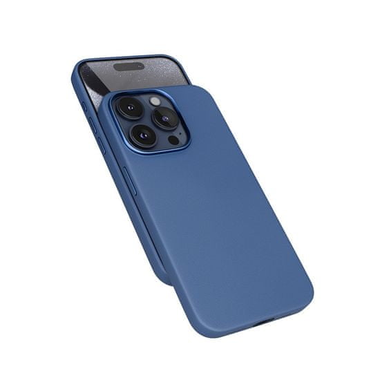 EPICO Mag+ bőr iPhone 15 Pro Max borító - kék