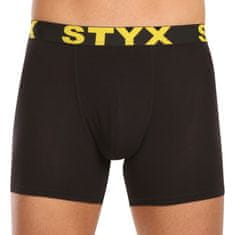Styx 5PACK Fekete long férfi boxeralsó sport gumi (5U9601) - méret XXL